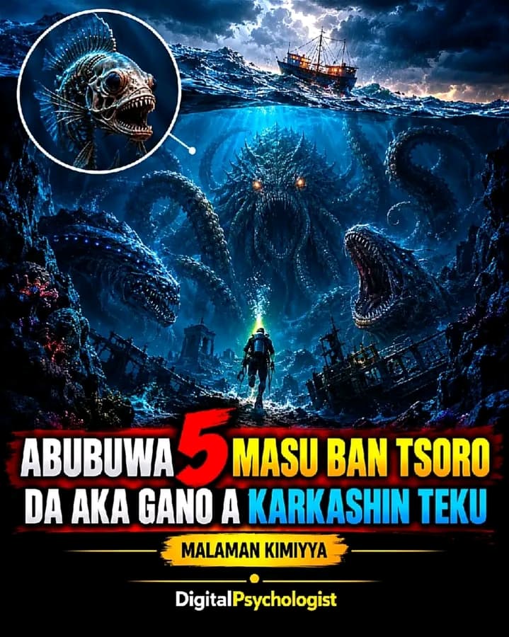 Abubuwa 5 Mafiya Ban Tsoro Da Masana Kimiyya Suka Gano A Teku Amma Na Ƙarshe Shi Ne Zai Sa Ka Tunani.